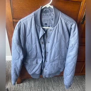 Blue bomber jacket